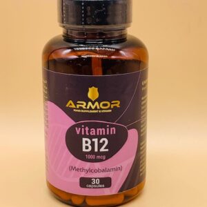 Vitamin B12 1000mg (Methylcobalamin) 30 capsules by Armor